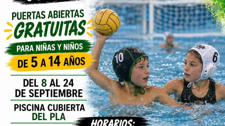 El CW Elx abre sus puertas para que niños y niñas de 5 a 14 años prueben el waterpolo de forma gratuita
