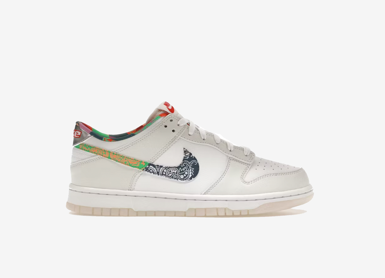 NIKE Dunk Low White Multi-Color Paisley