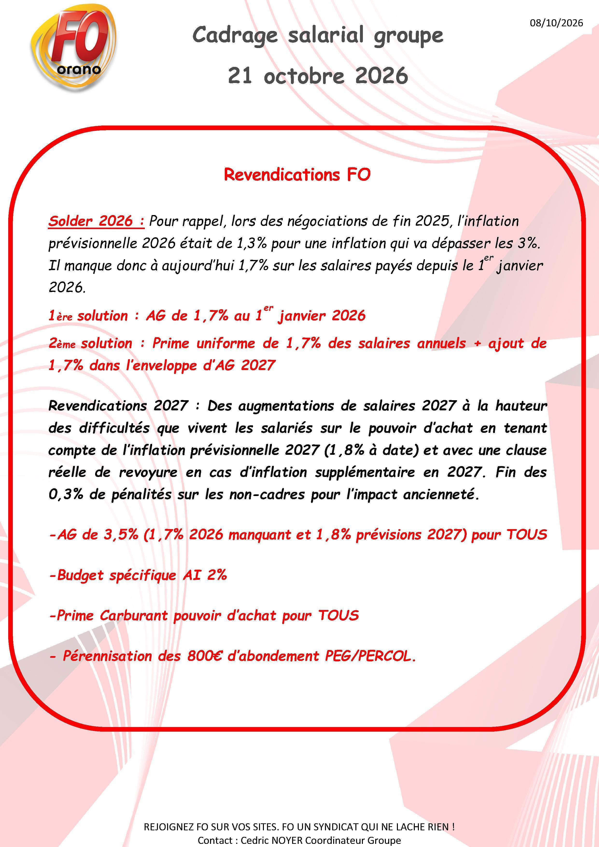 Cadrage groupe NAO 21 octobre