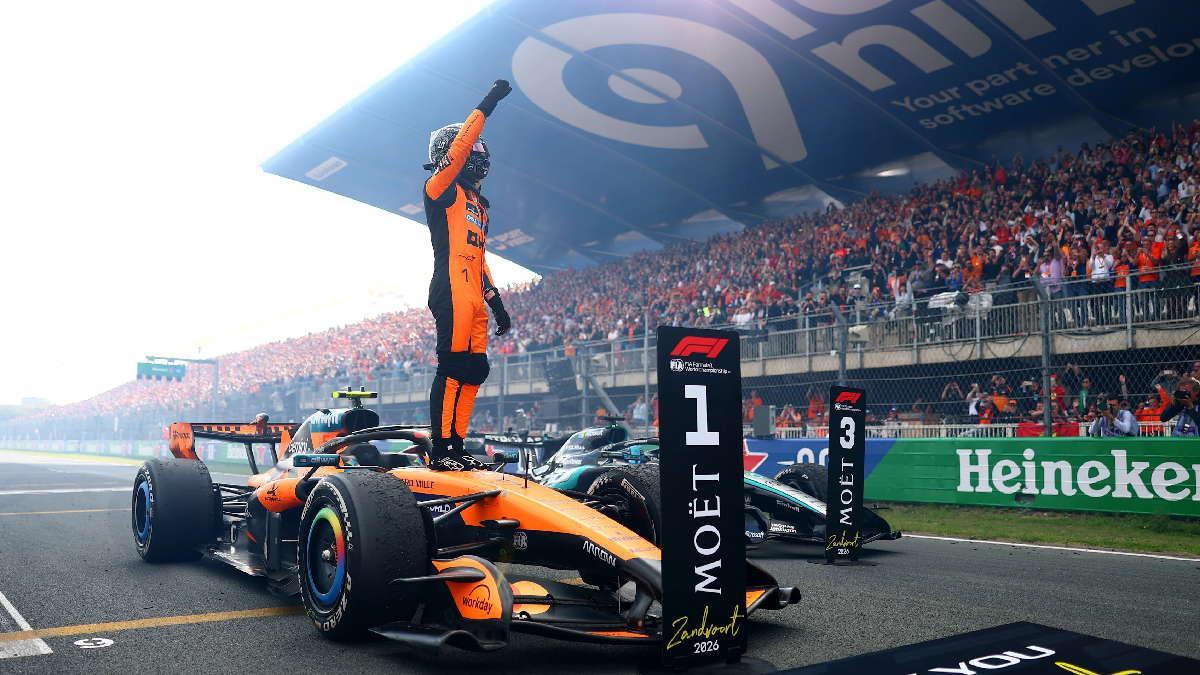 Norris gana un GP de Países Bajos dramático en Zandvoort con Verstappen fuera en la primera vuelta