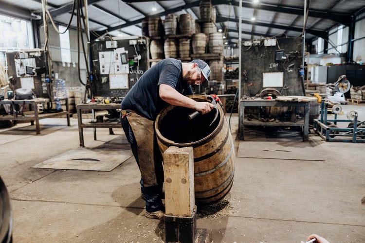 Ancient Irish oak tree brought down by storm recycled into whiskey casks