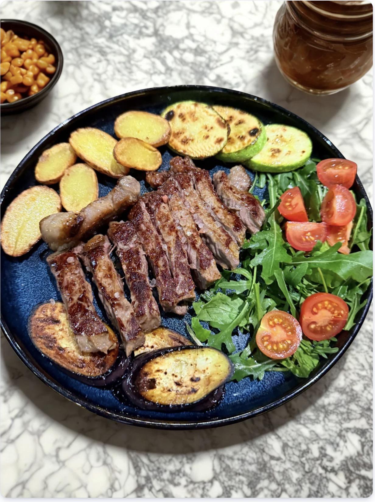 Balanced Protein Steak Plate 
