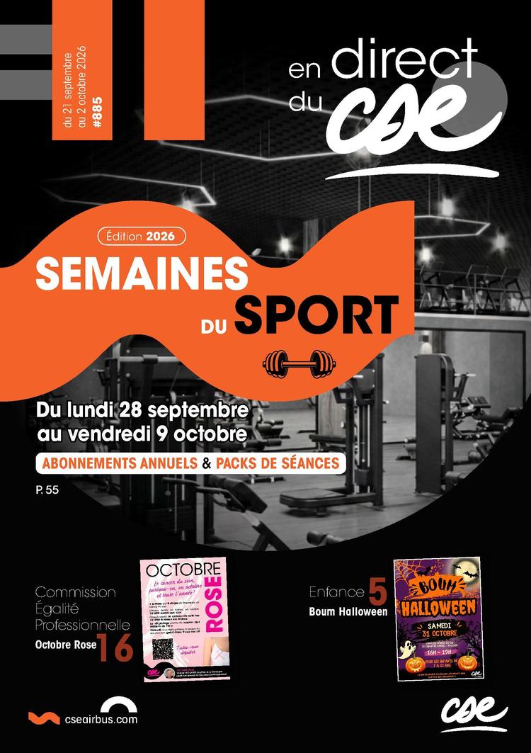 En Direct du CSE du 21 septembre au 2 octobre 2026