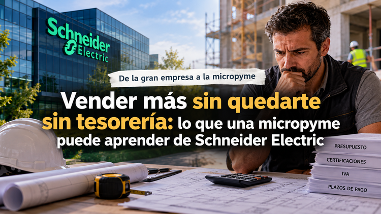 Vender más sin quedarte sin tesorería: lo que una micropyme puede aprender de Schneider Electric