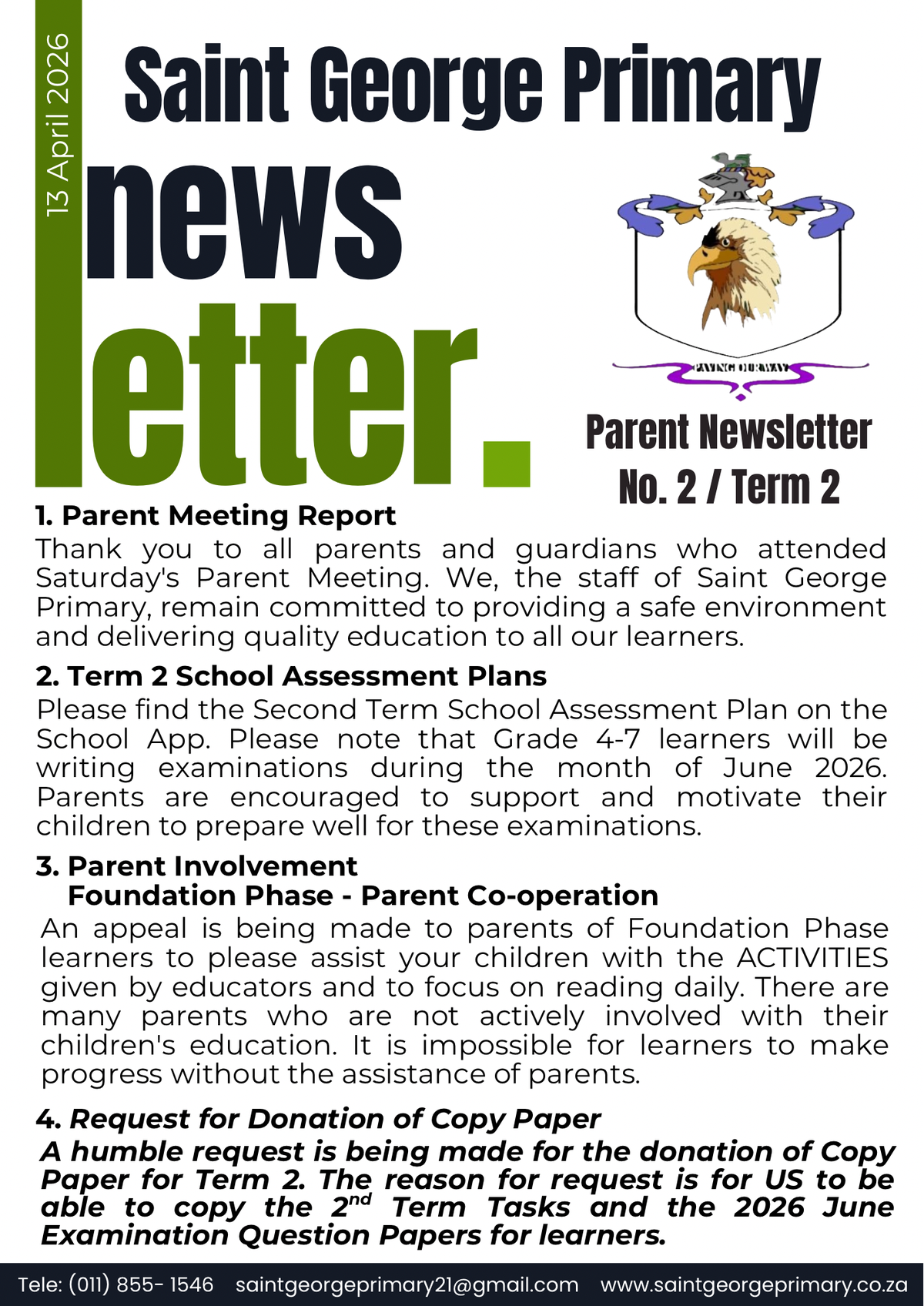 Newsletter. No.2 / Term 2