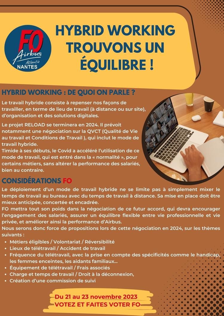 HYBRID WORKING TROUVONS UN EQUILIBRE !