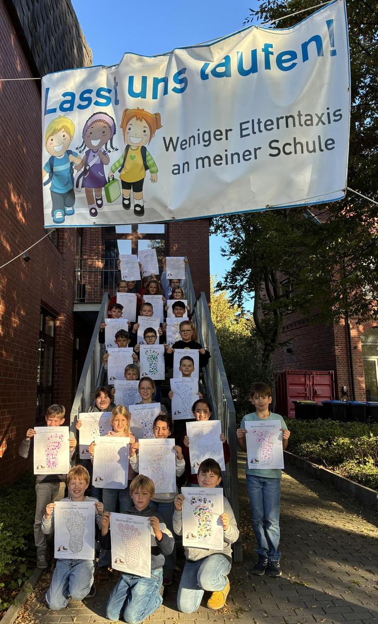 Lambertus-Schüler unterstützen die Mobilitätswoche