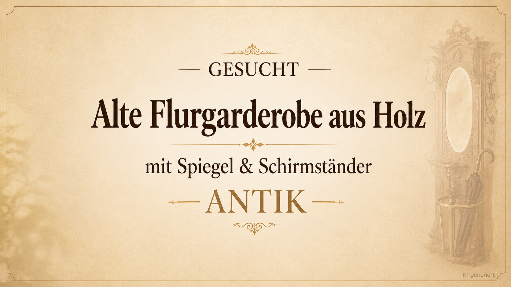 Alte Flurgarderobe aus Holz gesucht