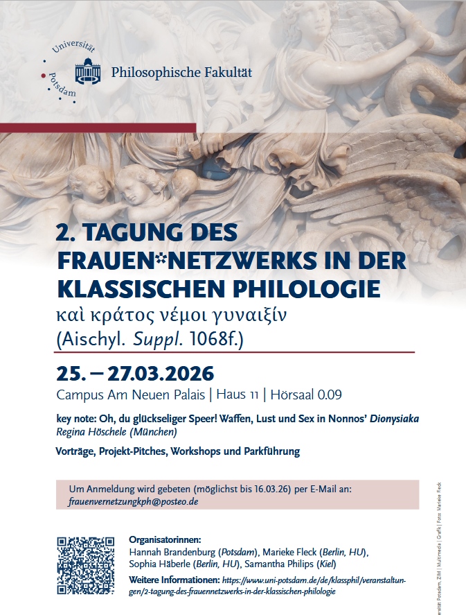 Potsdam (25.-27.3.26): 2. Tagung Frauen*Netzwerk Klassische Philologie