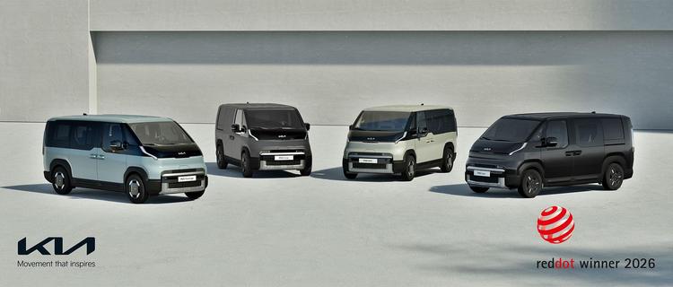 Kia EV4 y PV5, galardonados en los Red Dot Design Awards 2026, junto con la plataforma robótica móvil MobED de HMG