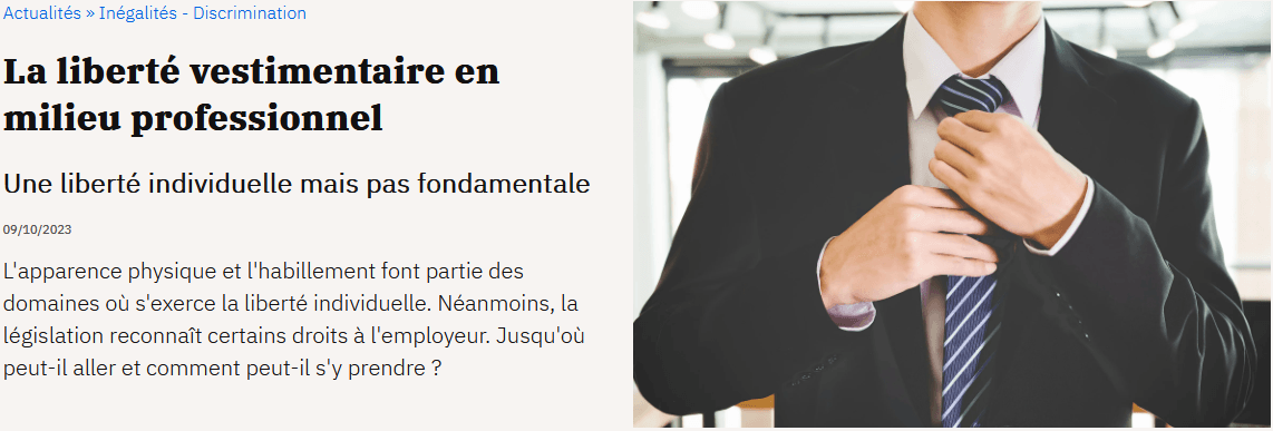 Dress Code Liberté Au Travail – Interdiction De Tenue Au Travail – PTOMO