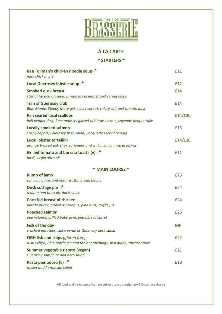 OGH Brasserie A La Carte 