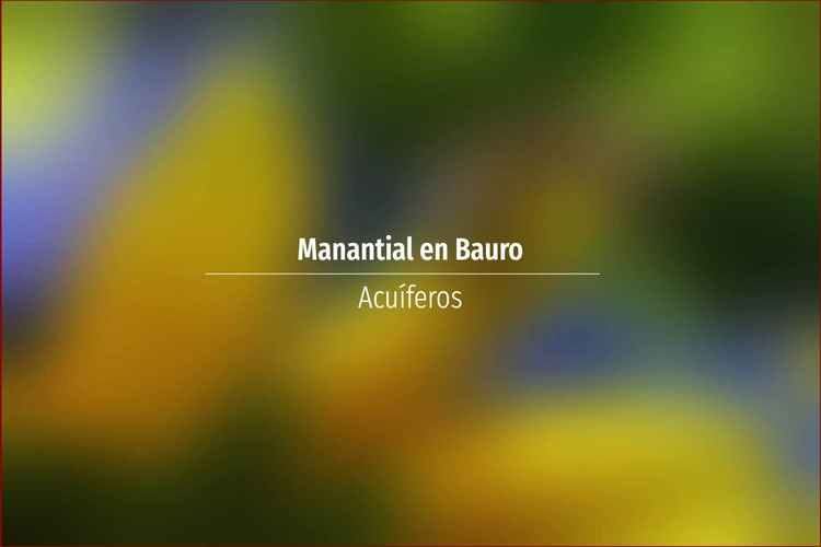 Manantial en Bauro