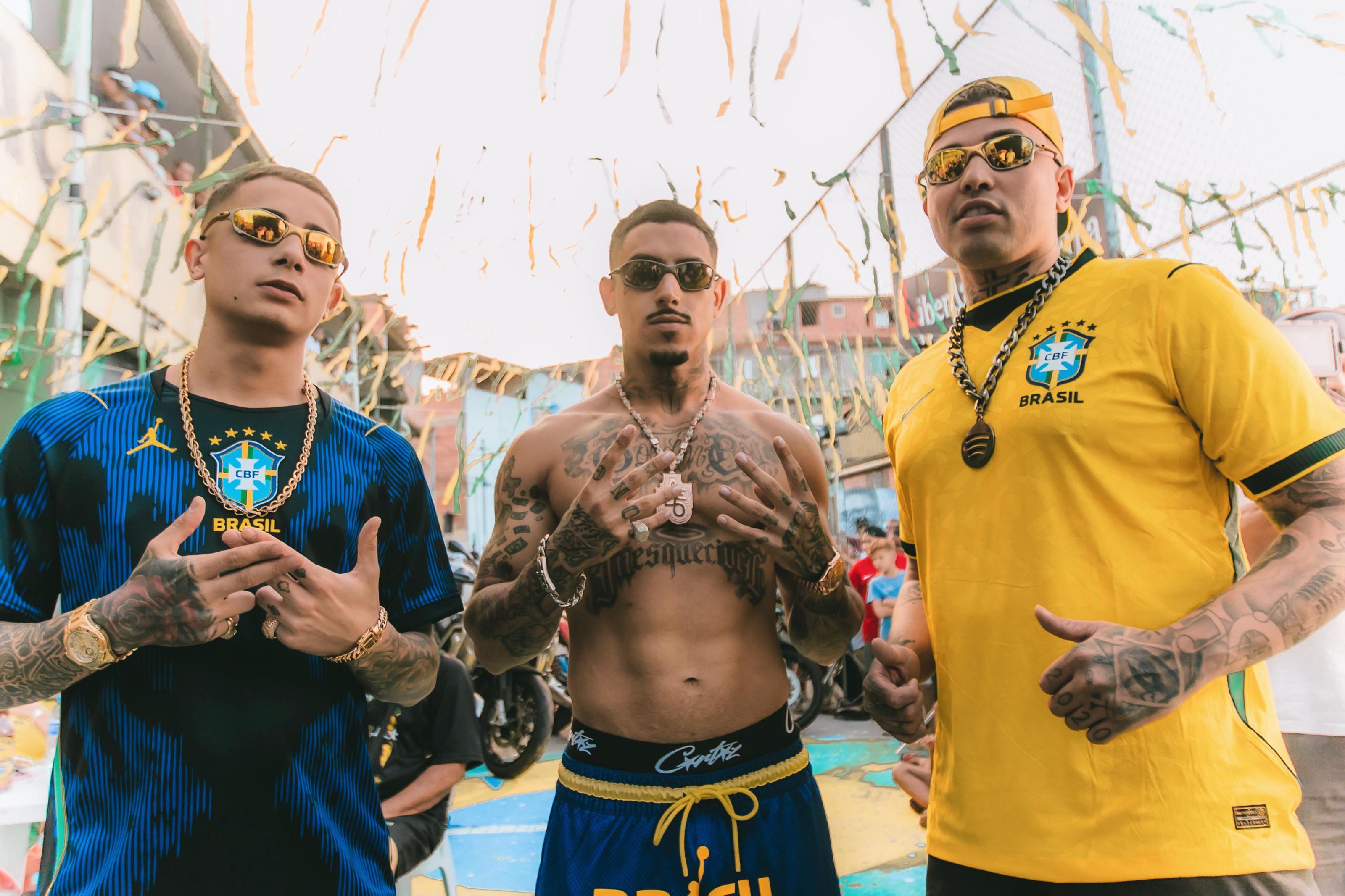 MC PH, MC Hariel e MC Marks lançam "BRASIL", funk com clima de torcida e identidade popular