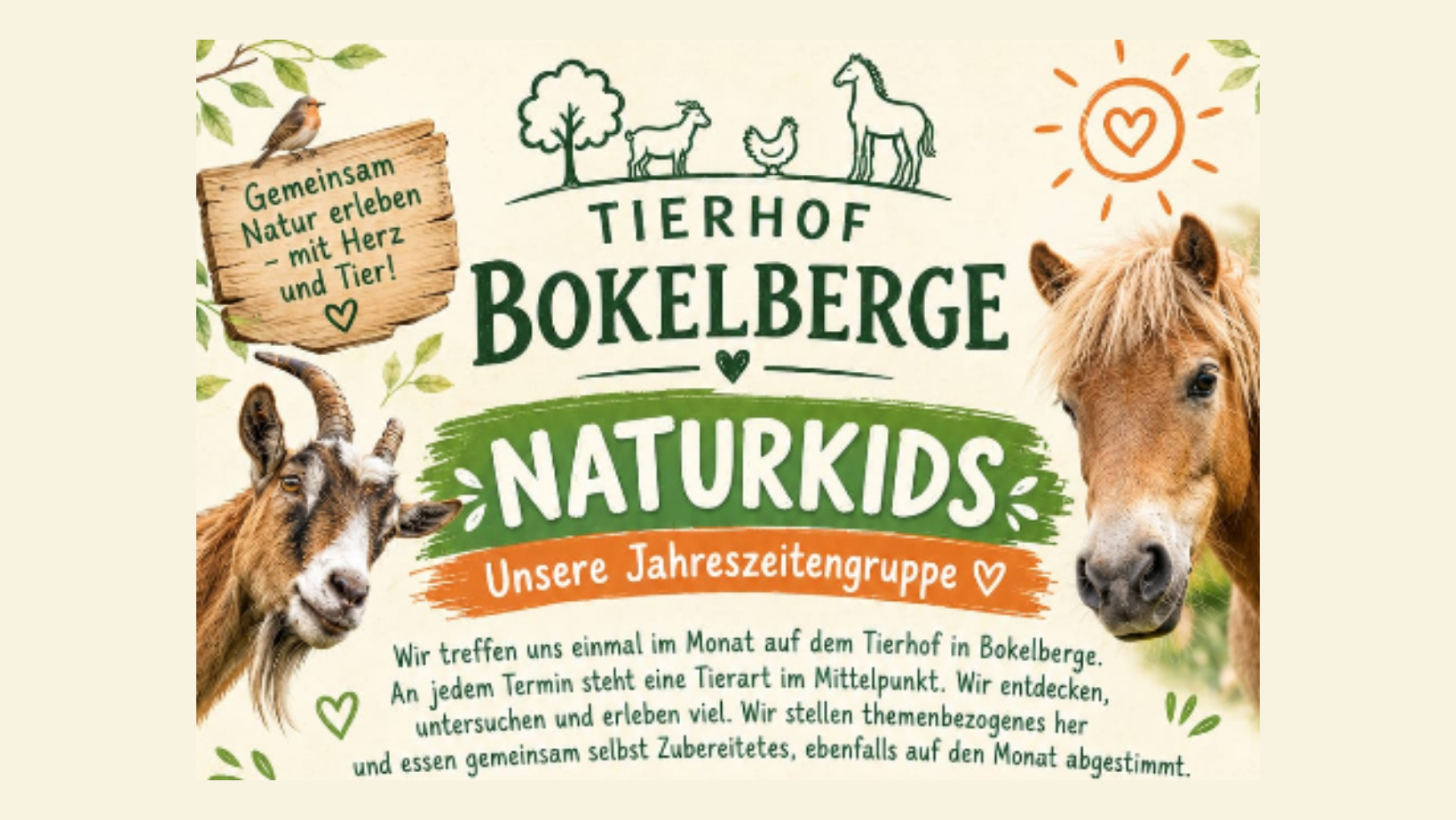 NATURKIDS "Unsere Jahreszeitengruppe" - jetzt anmelden.
