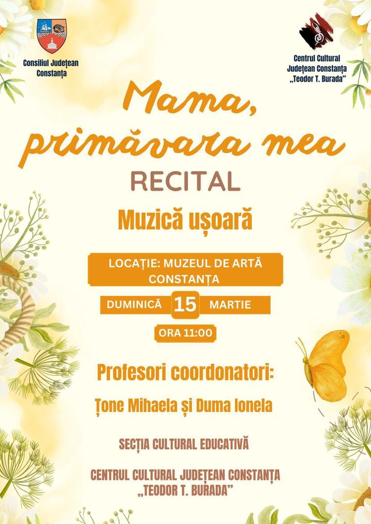 Mama, primăvara mea: Recital muzică ușoară