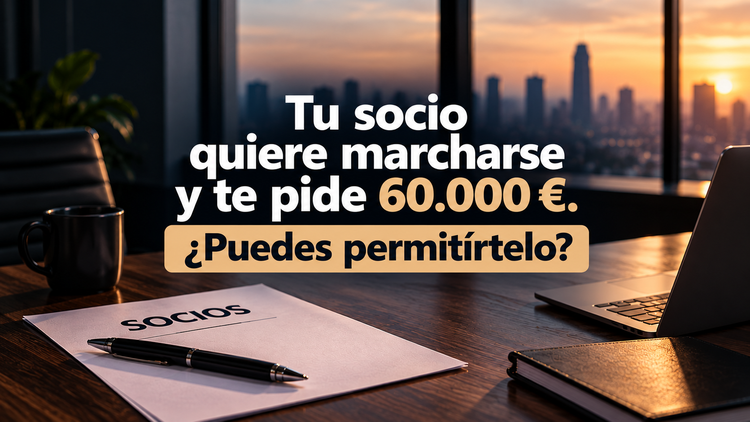 Tu socio quiere marcharse y te pide 60.000 €. ¿Puedes permitírtelo?