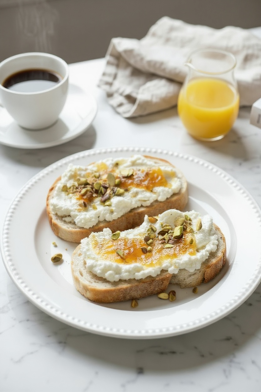 Ricotta & Honey Pistachio Toast