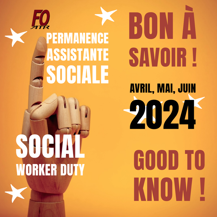 Permanence Assistante Sociale (Avril, Mai, Juin 2024) désormais le jeudi !