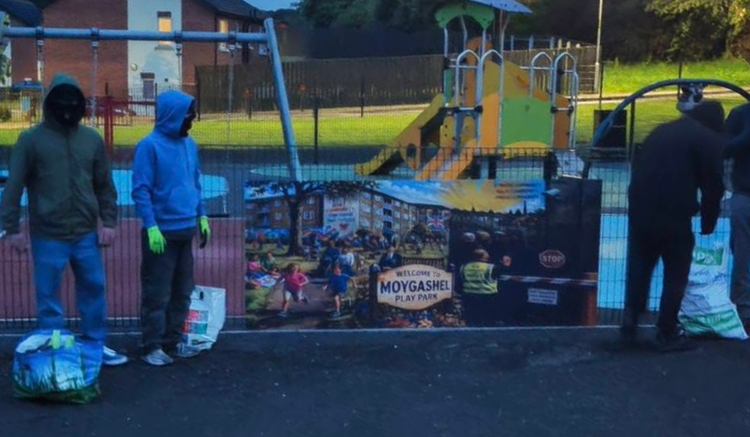 'Hate' banner at Co. Tyrone play area replaced after original removed by PSNI
