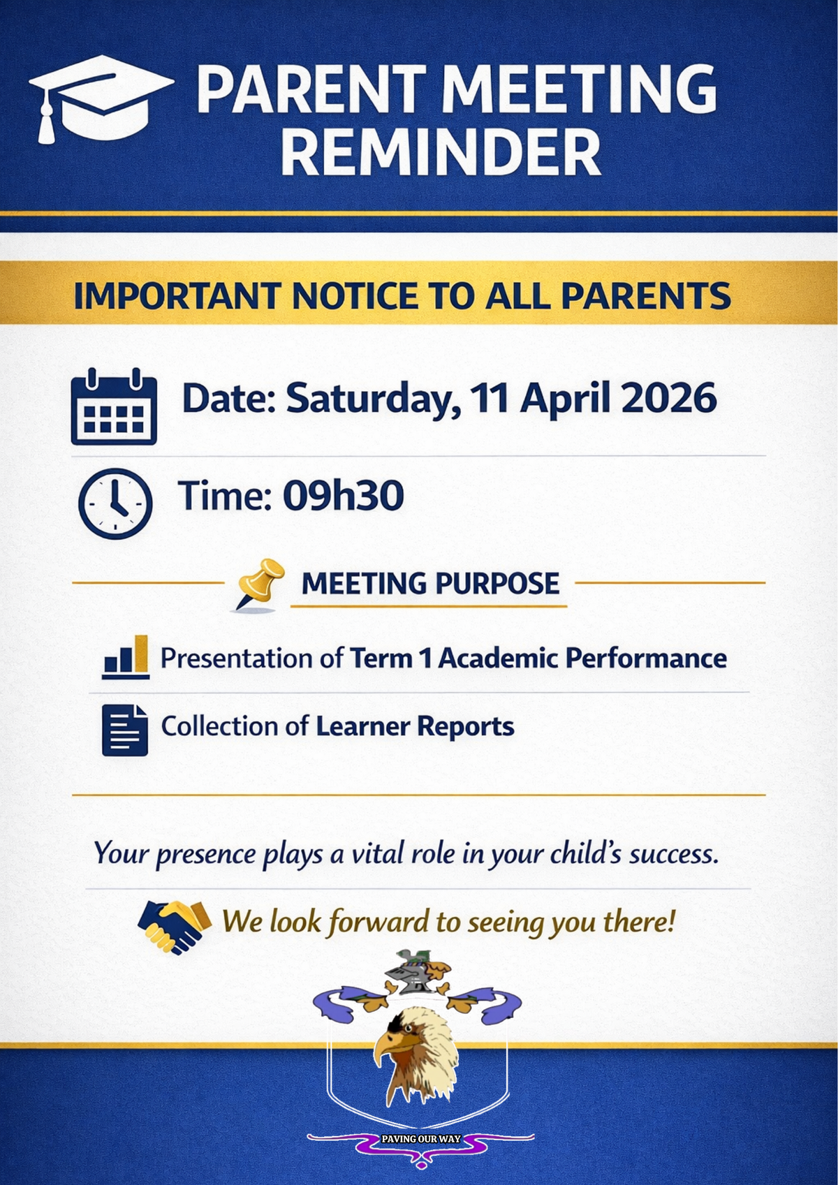 Parent Meeting Reminder!