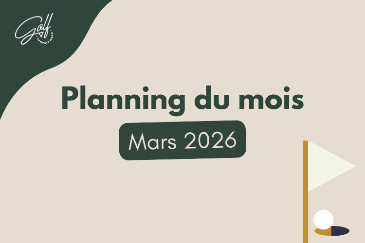 Calendrier du mois de Mars 2026 au Golf Compact