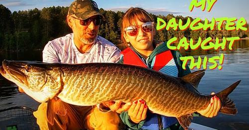 54 or Bust - 10 year old catches huge Tiger Musky