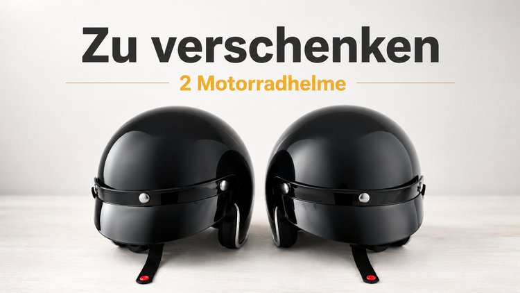 2 Motorradhelme zu verschenken