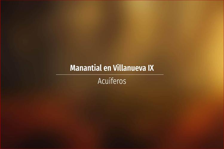 Manantial en Villanueva IX