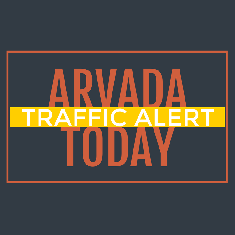 Arvada Fire responding to vehicle vs motorcycle crash on eastbound I70 at Ward