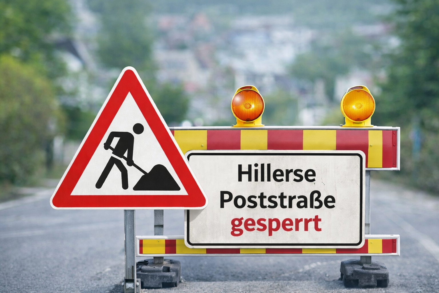 Poststraße in Hillerse vom 14. bis 17. April 2026 wegen Gasleitungs-Reparatur gesperrt