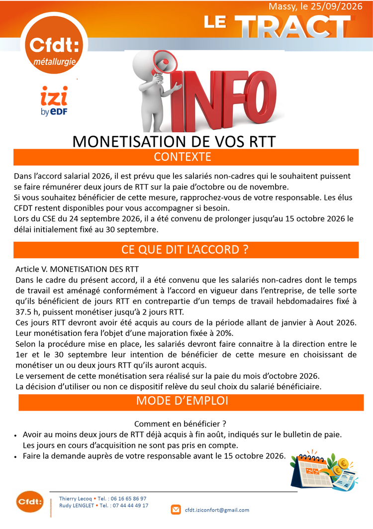 monétisation des RTT avant le 15 octobre 2026