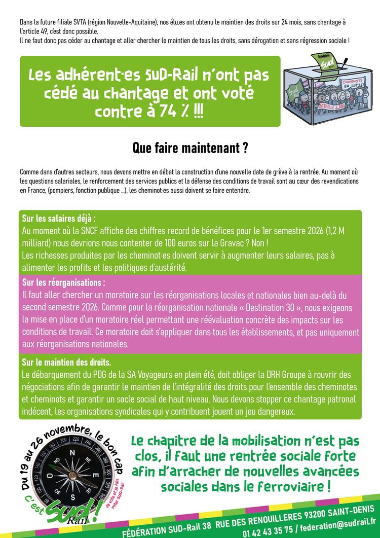 SUD-Rail // Dès la rentrée, il faut donner suite à la mobilisation réussie du 10 juin