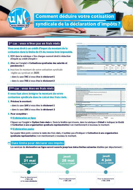 IMPOTS: Déclarez votre cotisation syndicale 2025
