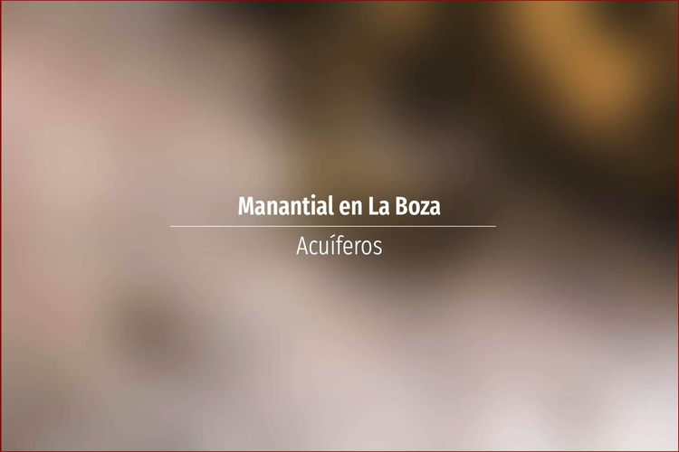 Manantial en La Boza