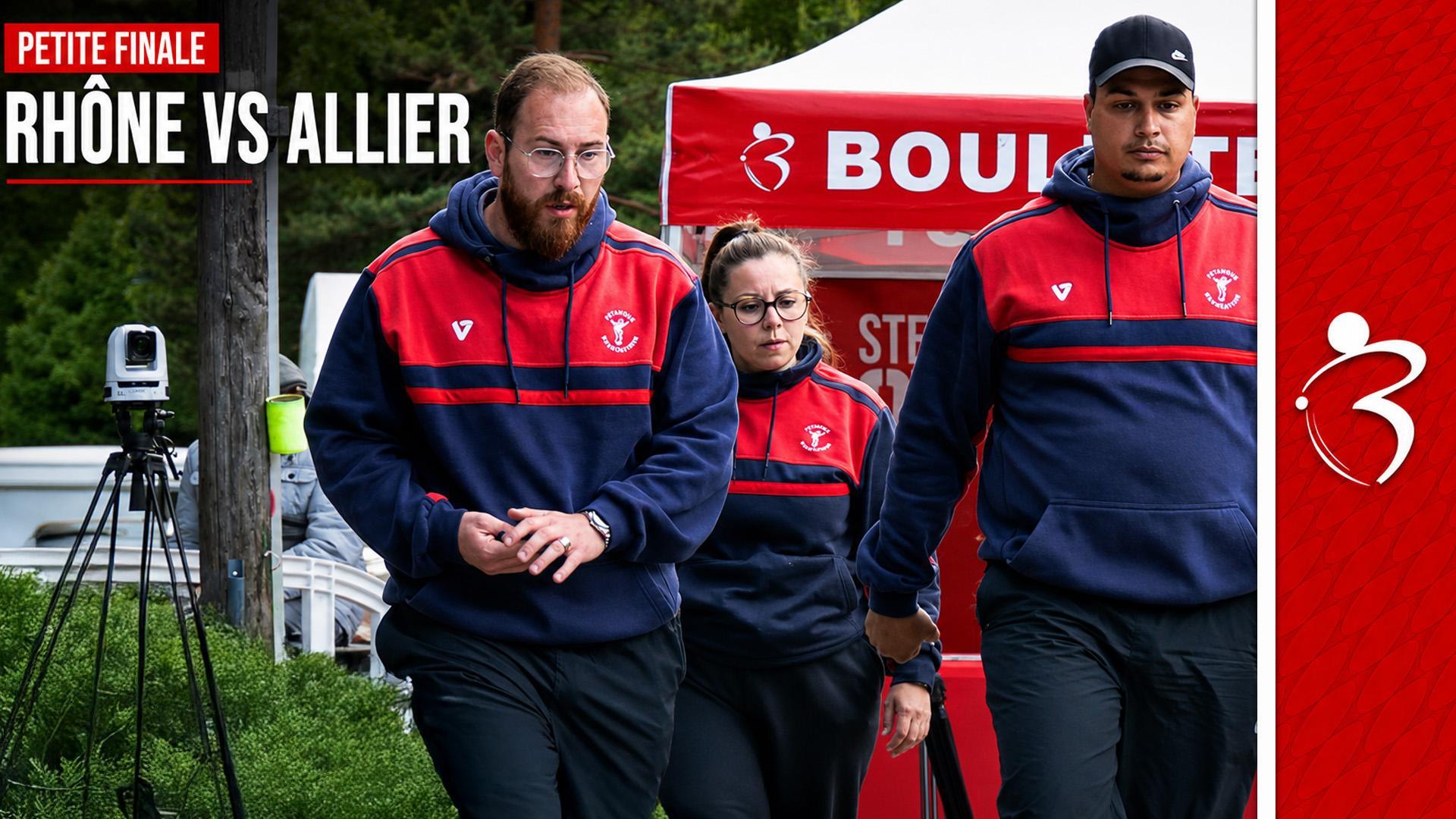Petite finale Rhône VS Allier : Championnat Régional AURA triplette mixte à pétanque