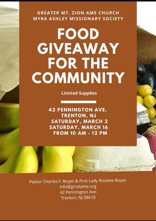 FOOD Giveaway for the Community - March 16th 2024