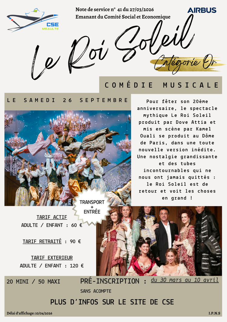 Le roi soleil - 20 septembre