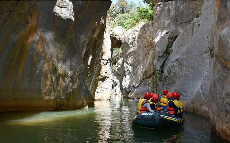Inflatable raft excursion to the Gorges of Tiberius