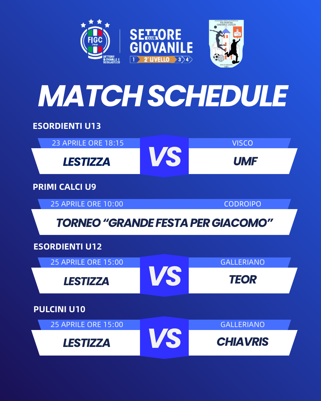 calendario settimanale 