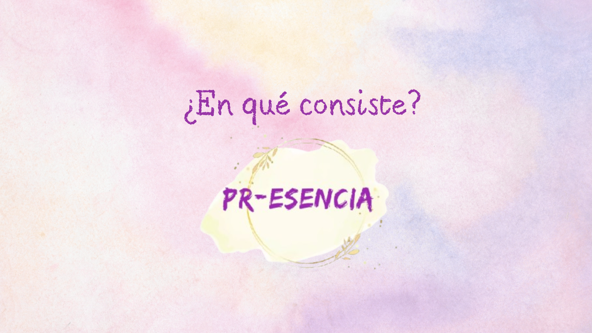 ¿En que consiste Pr-esencia?
