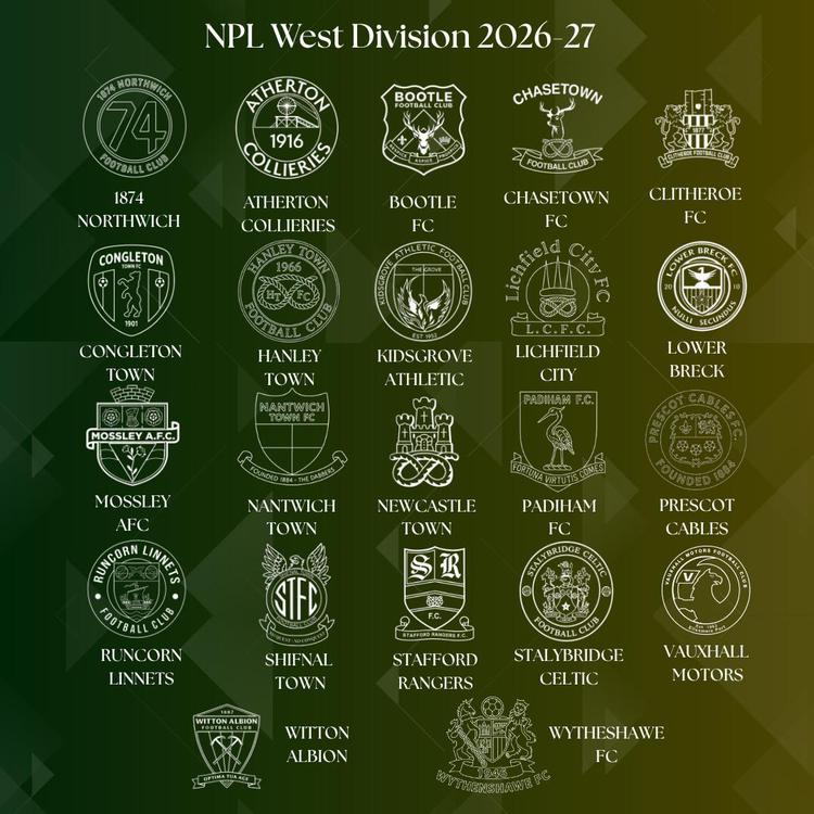 Northern Premier League West 2026-27 line-up is announced