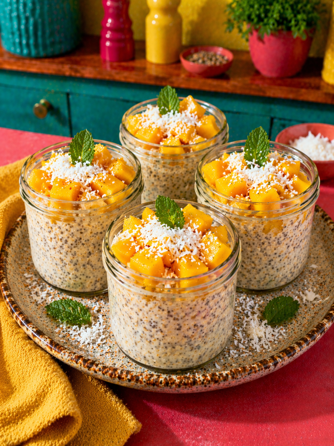 Overnight oats mangue & noix de coco