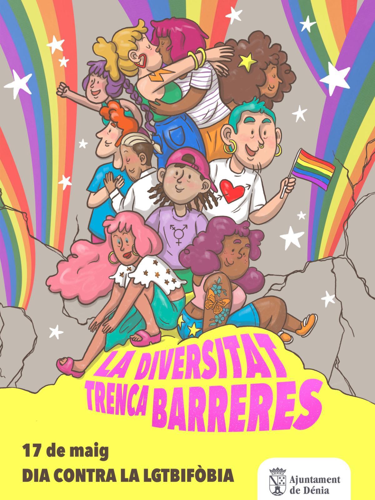 Dénia levanta la voz por la diversidad con una campaña que “rompe barreras” contra la LGTBIfobia