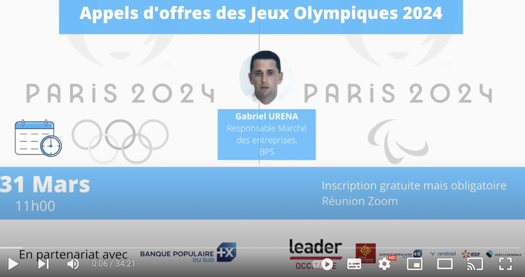 Webinaire : appels d'offres de Jeux Olympiques 2024