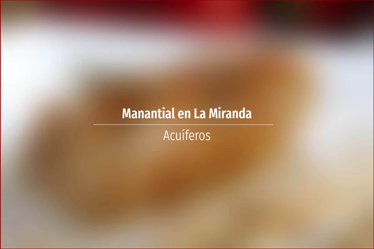 Manantial en La Miranda