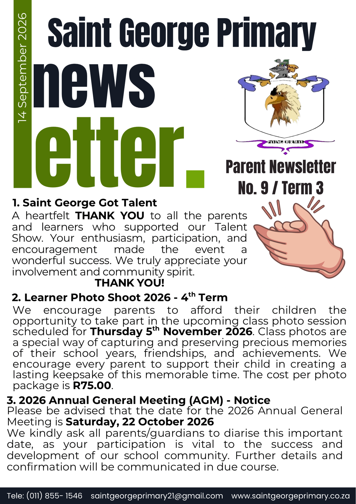 Newsletter No.9/Term 3