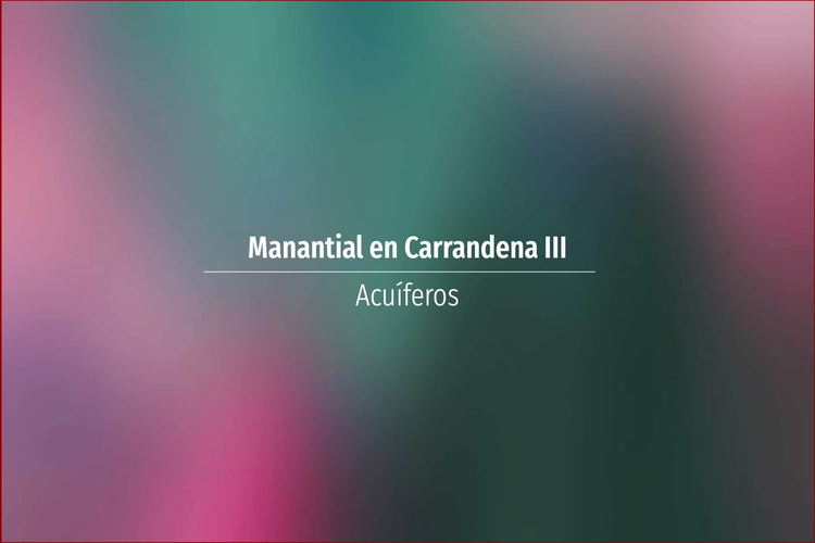 Manantial en Carrandena III