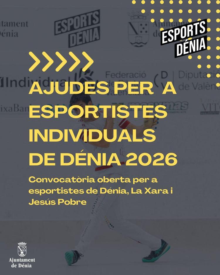 El Ayuntamiento de Dénia convoca las becas deportivas de 2026 para jóvenes federados
