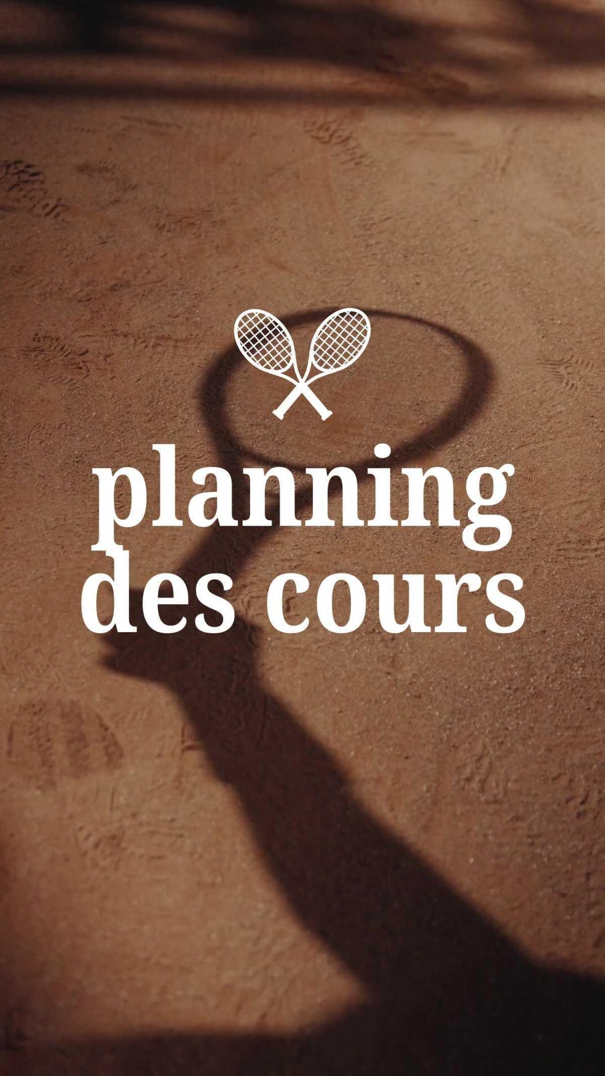 Planning des cours 2026/2027